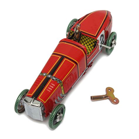 Vintage Wind Up Racing Car Model Clockwork Tin Toy Collectible Gift ...