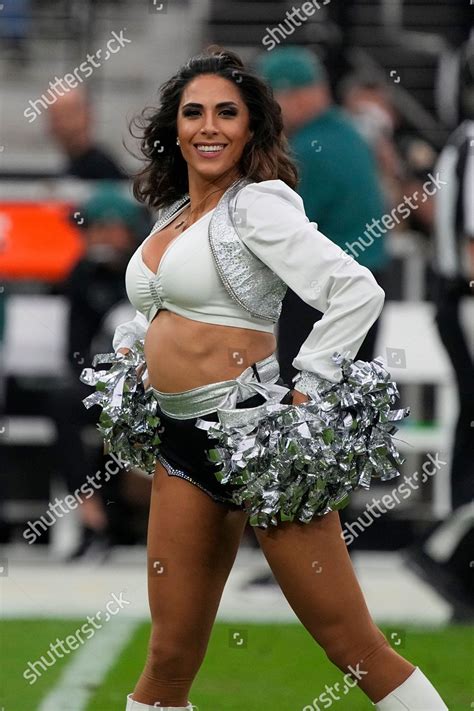 Las Vegas Raiders Cheerleaders Perform During Editorial Stock Photo ...