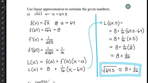 3.10 Linear Approximation Part #2/3 V2 - YouTube