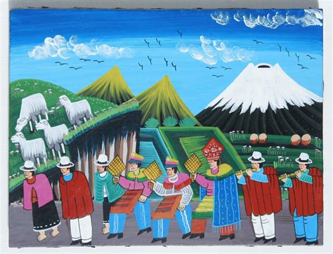 Ceremonia de la pintura de Tigua, Artesanía de Ecuador