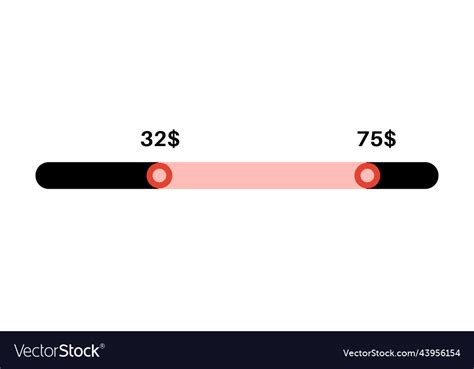 Price range filter Royalty Free Vector Image - VectorStock