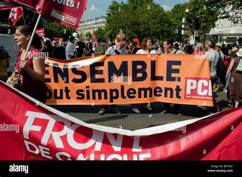 Paris, France, Group of French Communist party, at Protests Against ...