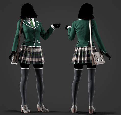 ArtStation - School uniform 1.