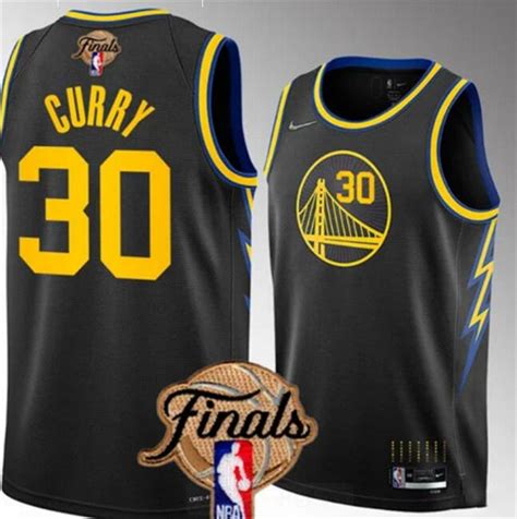 Warriors 30 Stephen Curry Black 2022 NBA Finals Nike Swingman Jersey