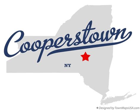 Map of Cooperstown, NY, New York