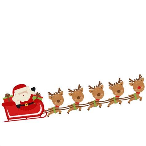 Santa and reindeer clipart - WikiClipArt