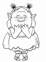 Trolls Movie Coloring Pages sketch template