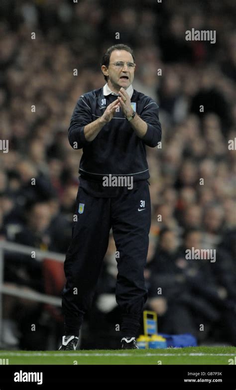 Arsenal manager aston villa manager martin oneill hi-res stock ...