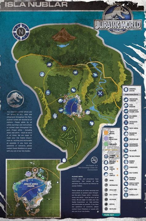 Jurassic World Aged Map - Official Poster | Jurassic park poster ...