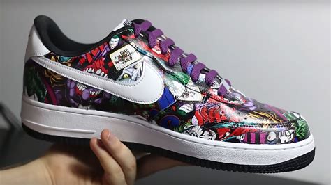 Check Out This Super Dope Hydro Dipped Nike Air Force 1 Shoes With Joker Design