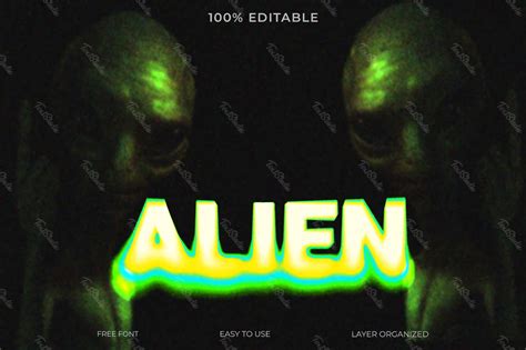 Alien Font Style Text Effect | Photoshop PREMIUM PSD File