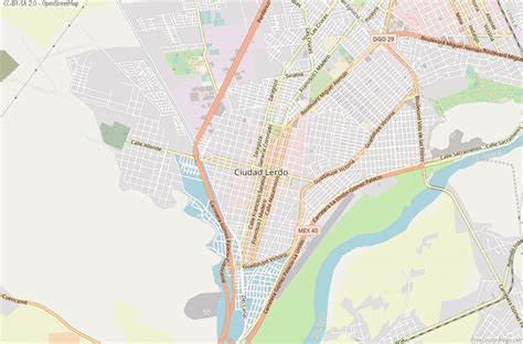 Ciudad Lerdo Map Mexico Latitude & Longitude: Free Maps