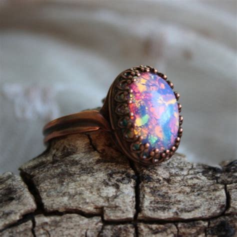 Harlequin Opal Ring - Etsy