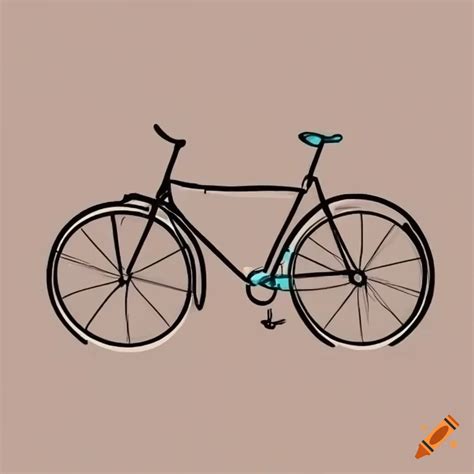 Minimalist bicycle drawing on Craiyon