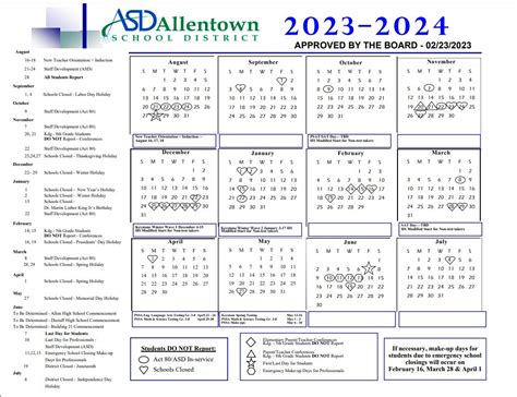 📅 Plan ahead! The 2023-2024... - Allentown School District