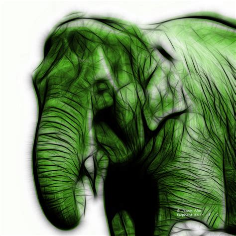 Green Elephant 3374 - F - S Digital Art by James Ahn - Fine Art America