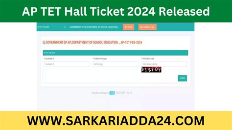 AP TET Hall Ticket 2024 Released - SarkariAdda24