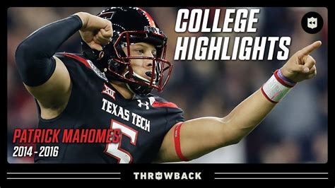 NFL Throwback: Kansas City Chiefs QB Patrick Mahomes Texas Tech highlights