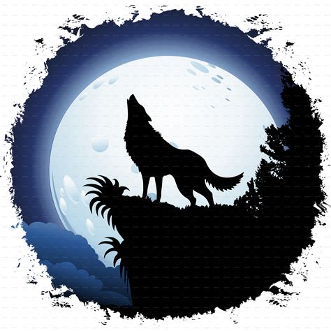 Silhouette Of A Wolf Howling at GetDrawings | Free download