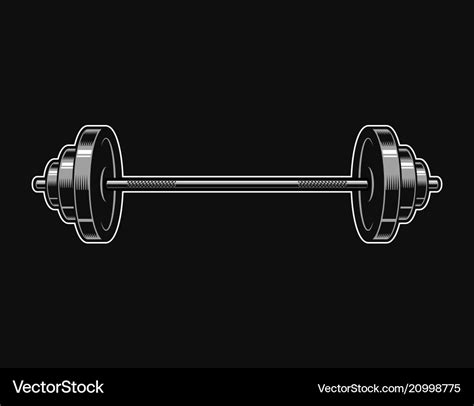 Vintage metal barbell icon Royalty Free Vector Image