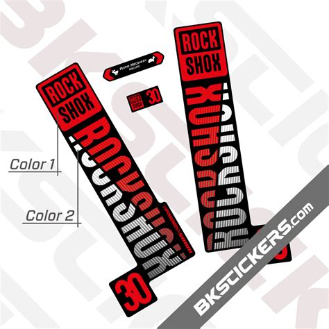 Rockshox 30 2020 Black Fork Decals kit - BkStickers.com