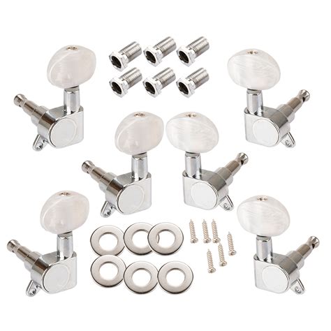 3R3L Electric Guitar Tuning Pegs Chrome White Pearl Machine Heads Tuners | eBay