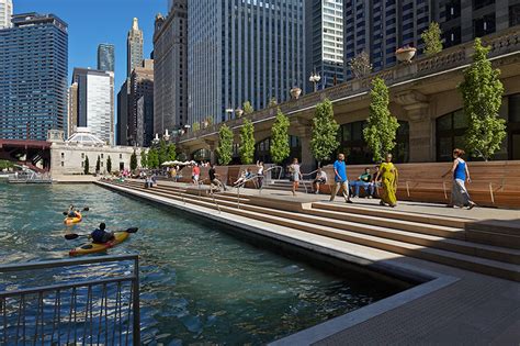 the chicago riverwalk reconnects the city with its waterfront