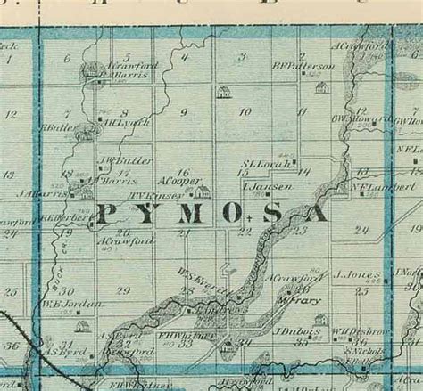 Pymosa Township Residents/Landowners Andreas Atlas History Cass County, Iowa IAGenWeb