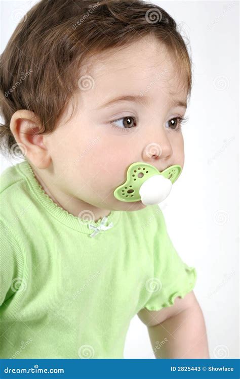 Baby with Pacifier in Mouth Stock Image - Image of toddler, child: 2825443