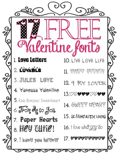 17 Free Valentine Fonts for My Fellow Font Addicts