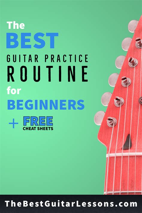 The Best Guitar Practice Routine for Beginners | FREE Online Guitar Lesson + Cheat Sheet in 2021 ...