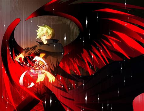 Evil Anime Boy With Demon Wings