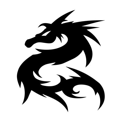 Dragon,tribal,logo,symbol,black - free image from needpix.com