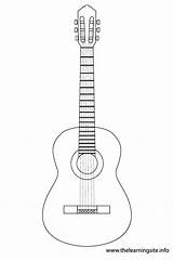 Guitar Outline Colouring Pages  Vrogueco sketch template