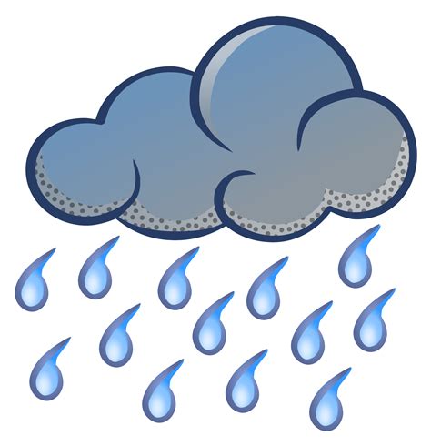 Clipart - rain - coloured