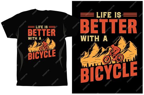 Premium Vector | Cycling t-shirt design vector graphics. unisex ...