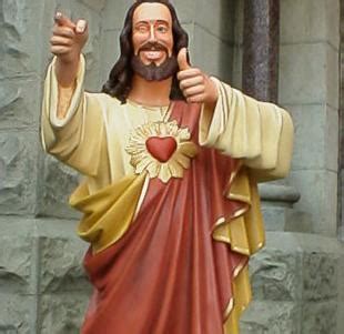 Jesus Thumbs Up Statue