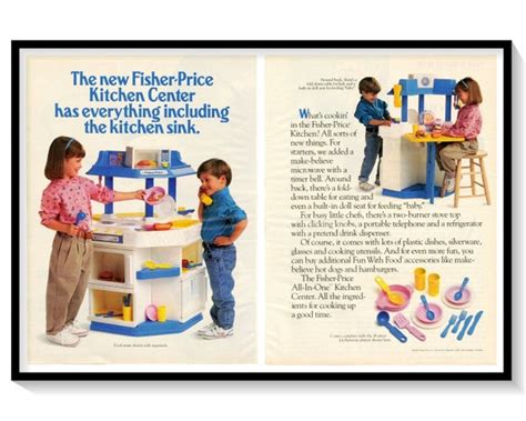 Fisher-price Kitchen Center Play Set Print Ad Vintage 1993 - Etsy