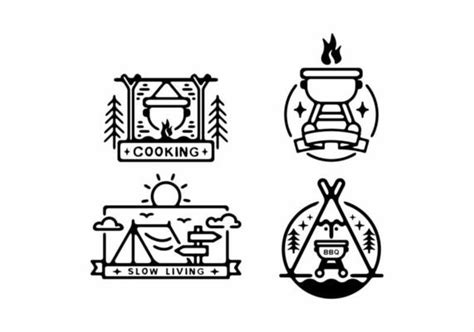 Camping Symbols Vector Art, Icons, and Graphics for Free Download