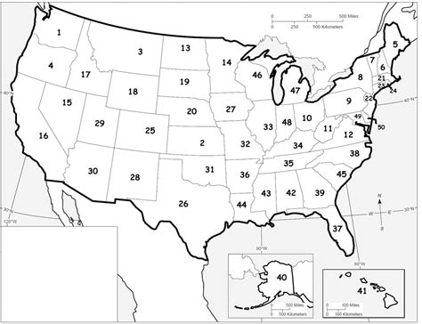 50 States And Capital Map Printable Quiz
