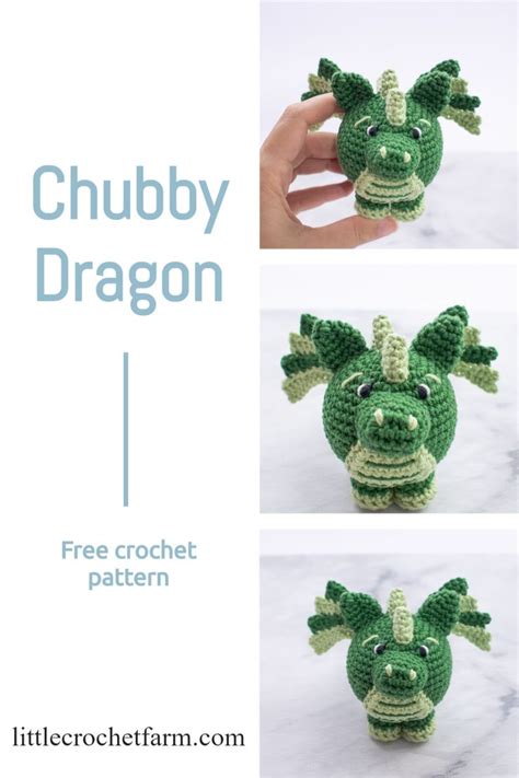 crochet pattern for chubby dragon