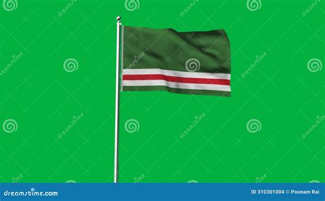 High Detailed Flag of Chechen Republic of Ichkeria. National Chechen Republic of Ichkeria Flag ...