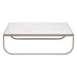Asplund Tati coffee table, 90 cm, low, nougat - Carrara | Finnish ...