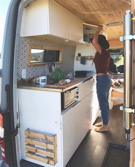 Spacious kitchen in a 170” Sprinter Van @our_landyacht . . . . . . . # ...