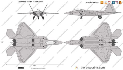 Lockheed Martin F-22 Raptor vector drawing | Lockheed, Raptor, Vector ...