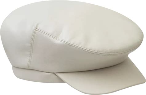 Amiri White Leather Flat Driver Hat | INC STYLE