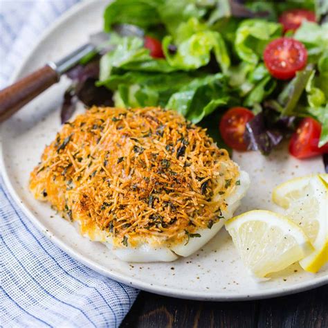 Parmesan Baked Cod Recipe with Lemon Recipe - Rachel Cooks®