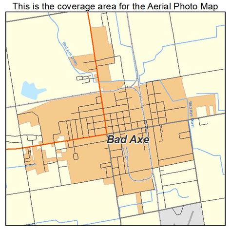 Aerial Photography Map of Bad Axe, MI Michigan