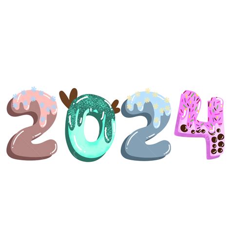 2024 Lettering Number, 2024, Number, Kids Education PNG Transparent ...