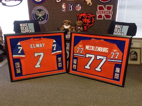 Denver Broncos Jerseys Framed